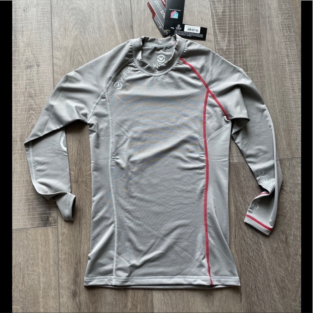 Virus SiO3 Long Sleeve Compression Shirt in Gray Size XS